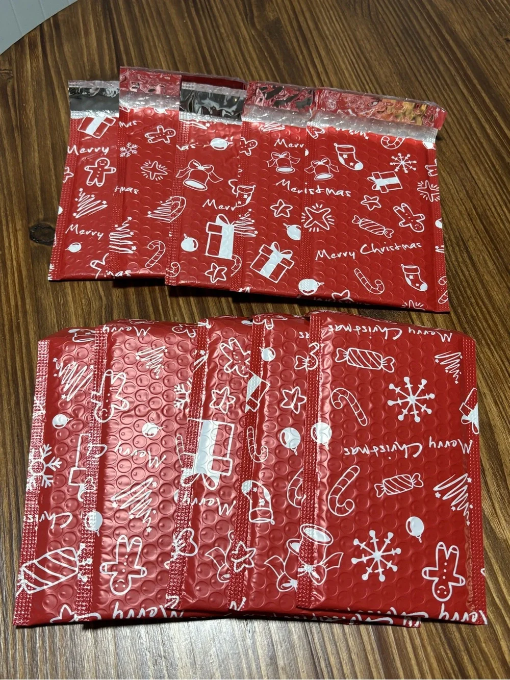 10 Merry Christmas Bubble Mailers - Picture 1 of 3